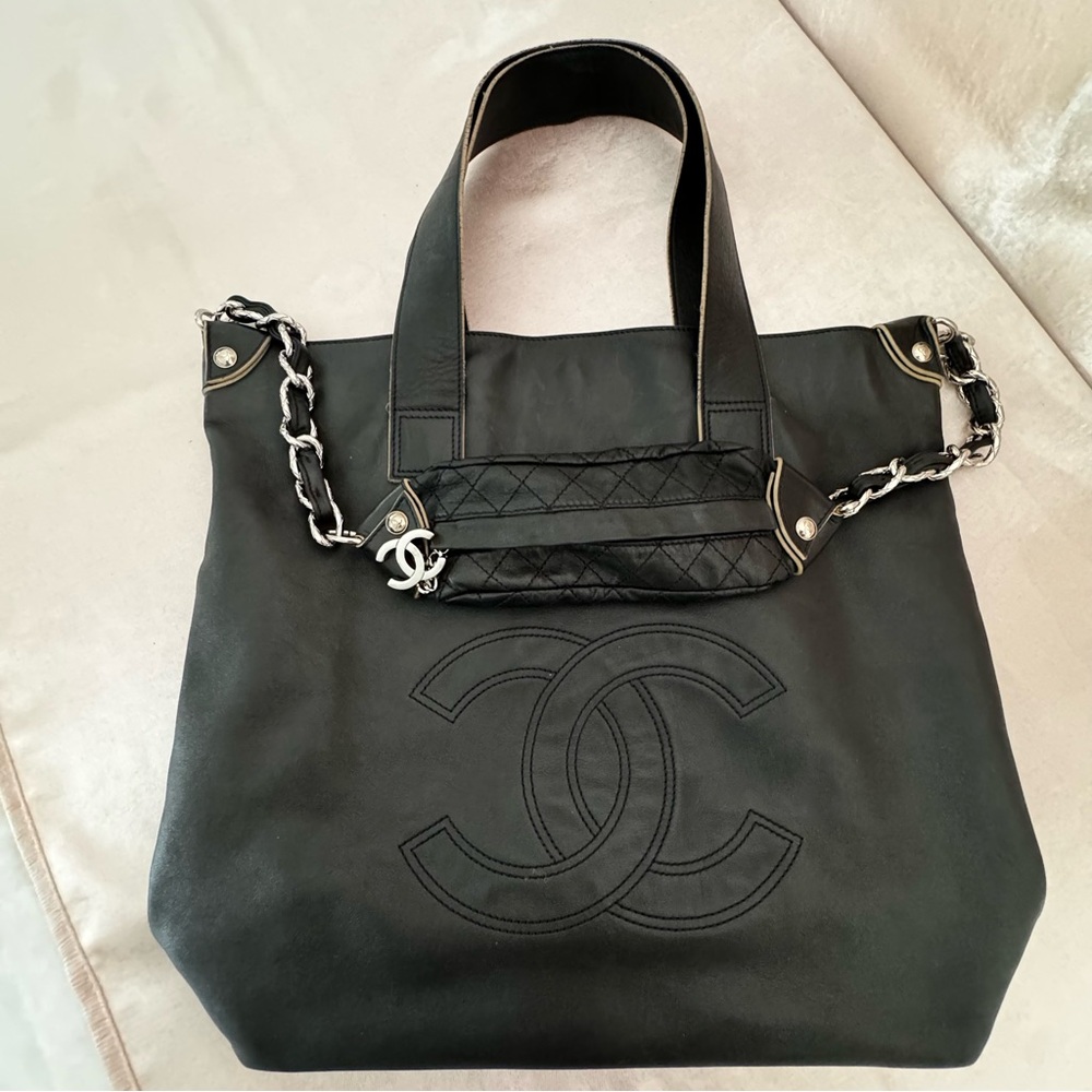 Chanel 3 strap Lambskin CC XL Motocross Jumbo Shoulder Bag